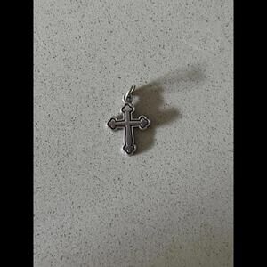 Retired James Avery Sterling Silver Budded Cross Charm